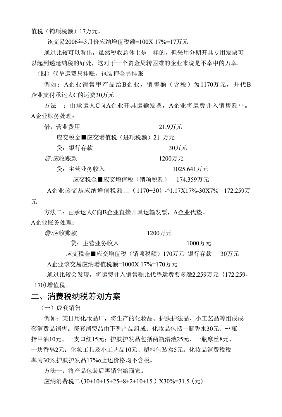 納稅籌劃課程(納稅實務400問納稅問題一本通)