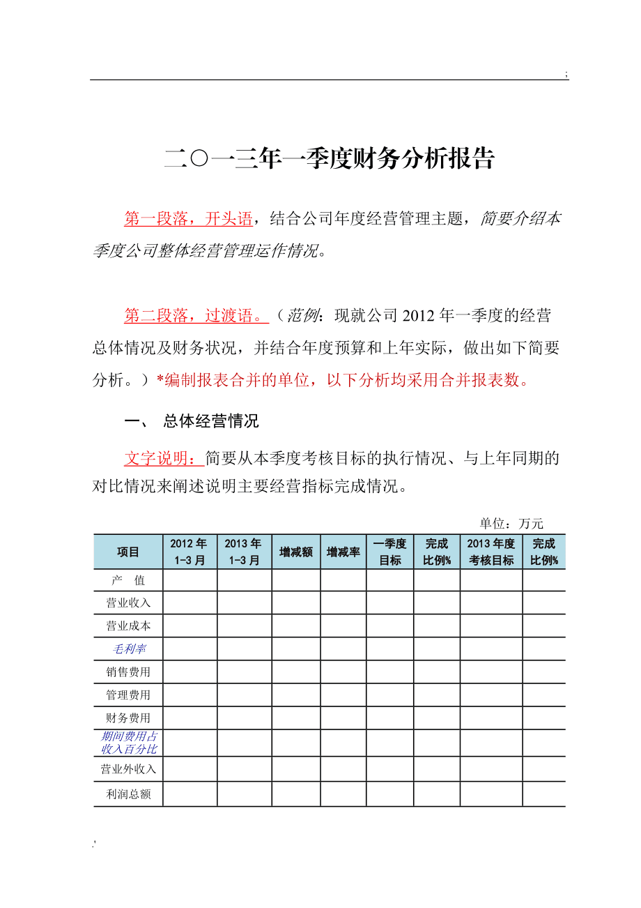 財(cái)務(wù)分析報(bào)告